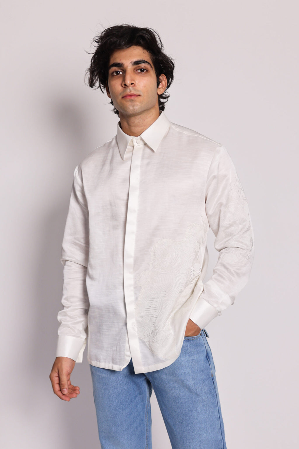 detachable collar FF shirt