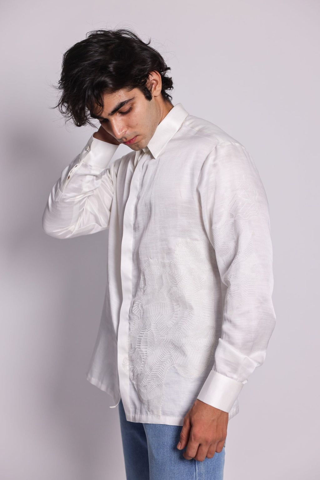 detachable collar FF shirt