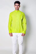 mesh panel shirt
