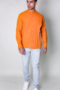 mesh panel shirt