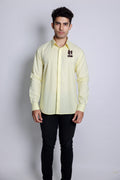 leather logo shirt