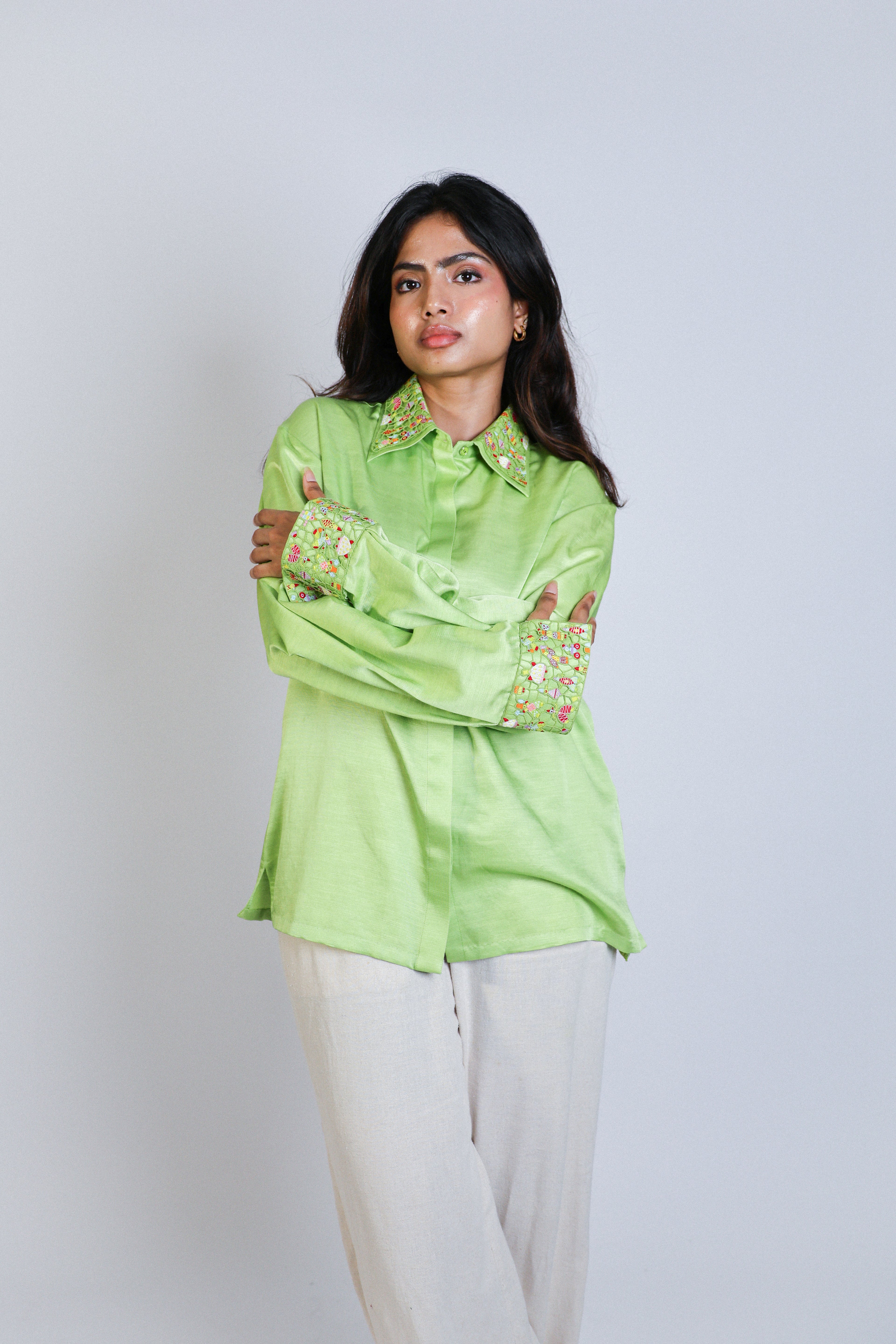 cutwork on top shirt
