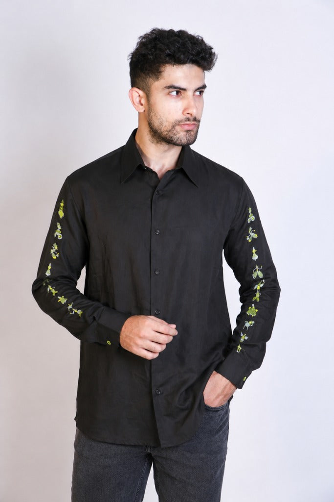 levitating on sleeves shirt