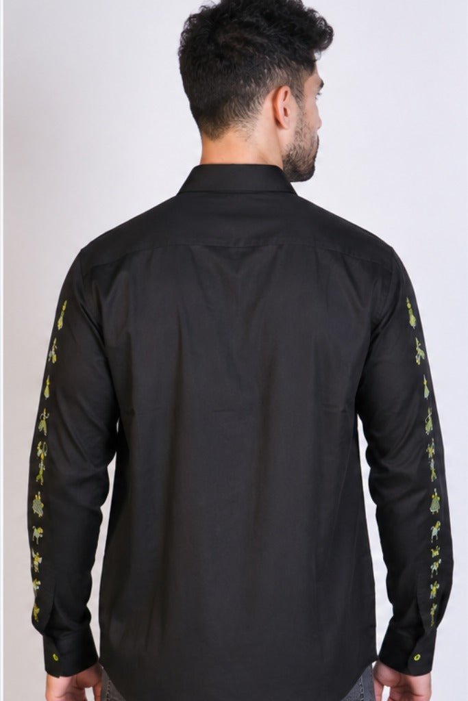 levitating on sleeves shirt