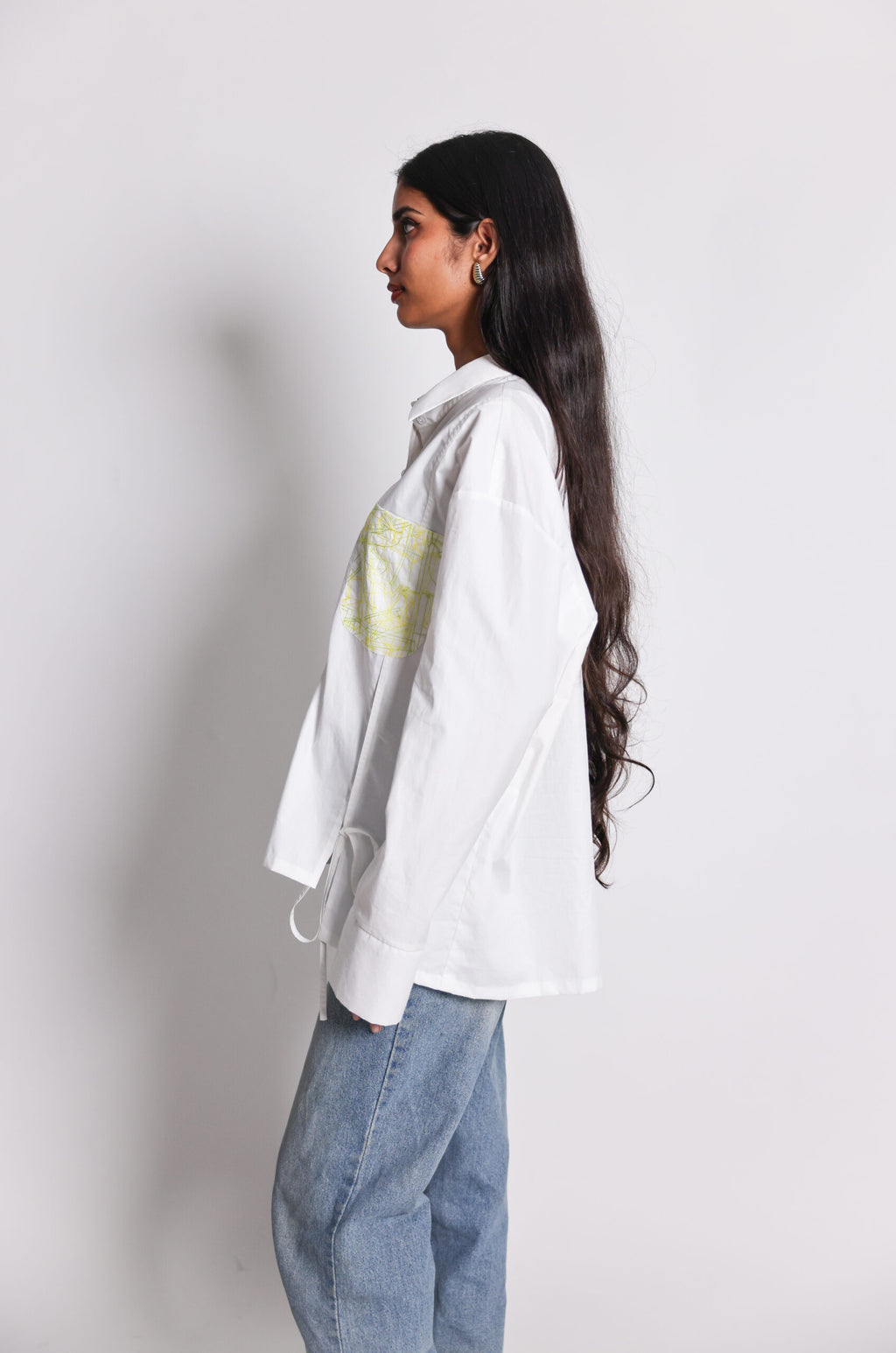 pattern pocket shirt