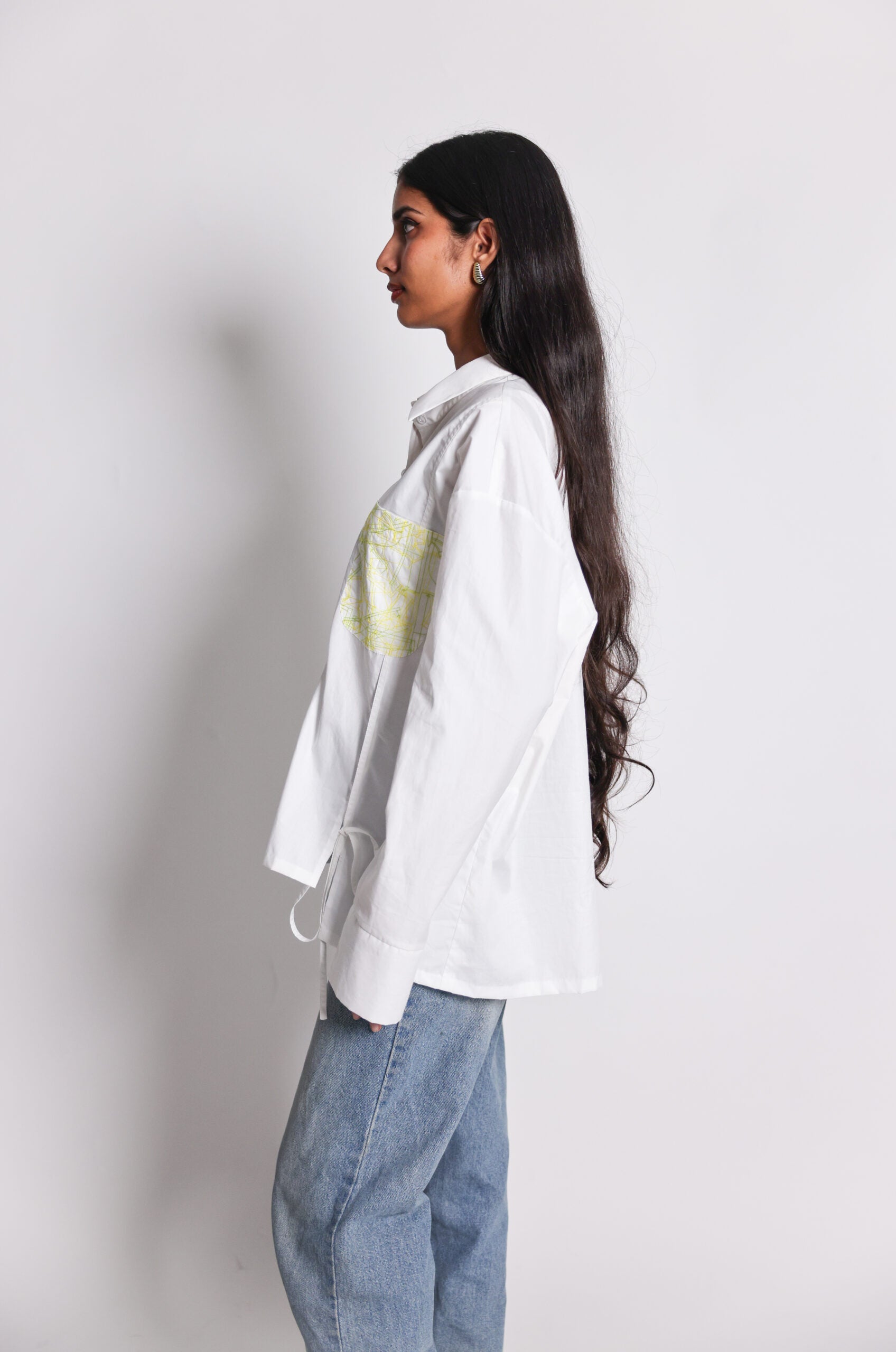 pattern pocket shirt