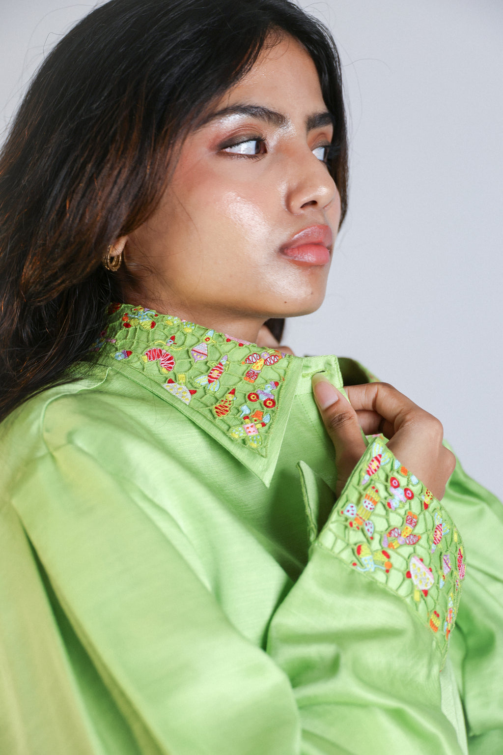 cutwork on top shirt