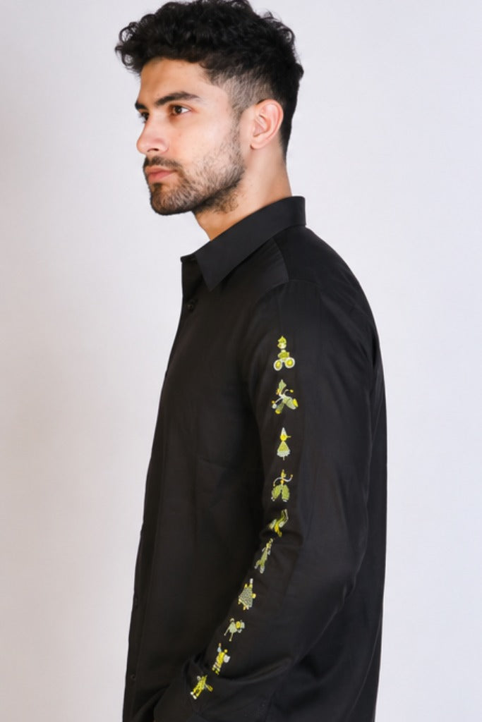 levitating on sleeves shirt