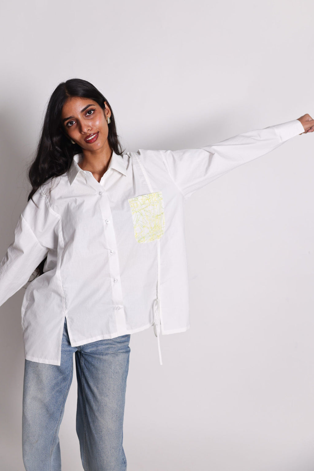 pattern pocket shirt