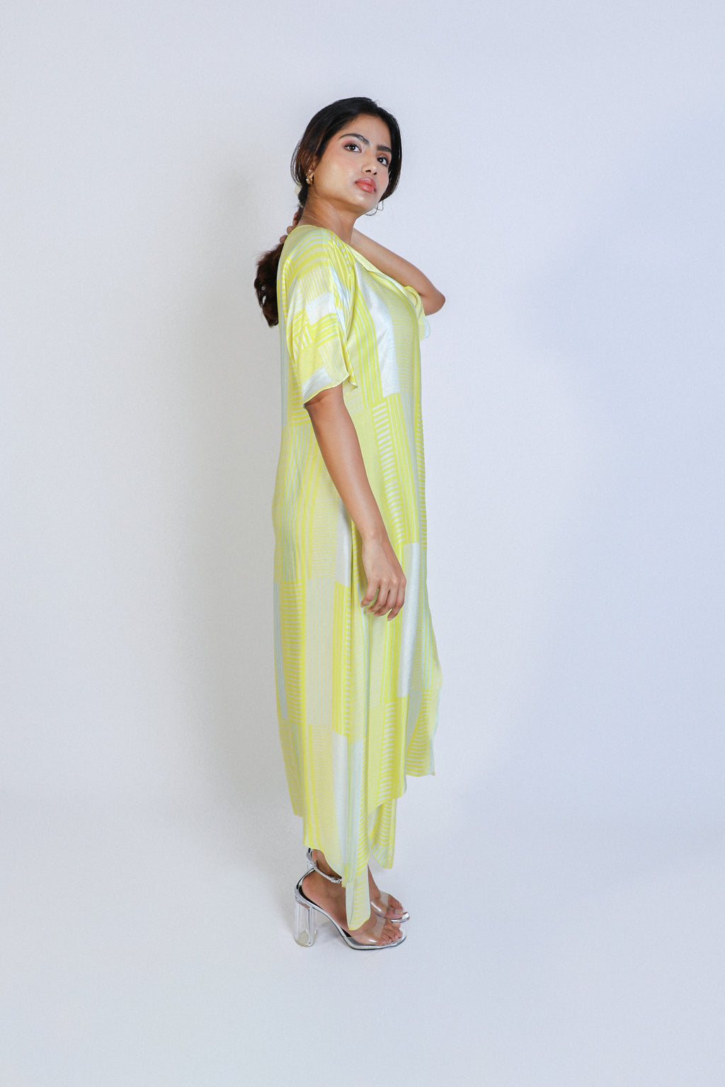 yellow stripes kaftan