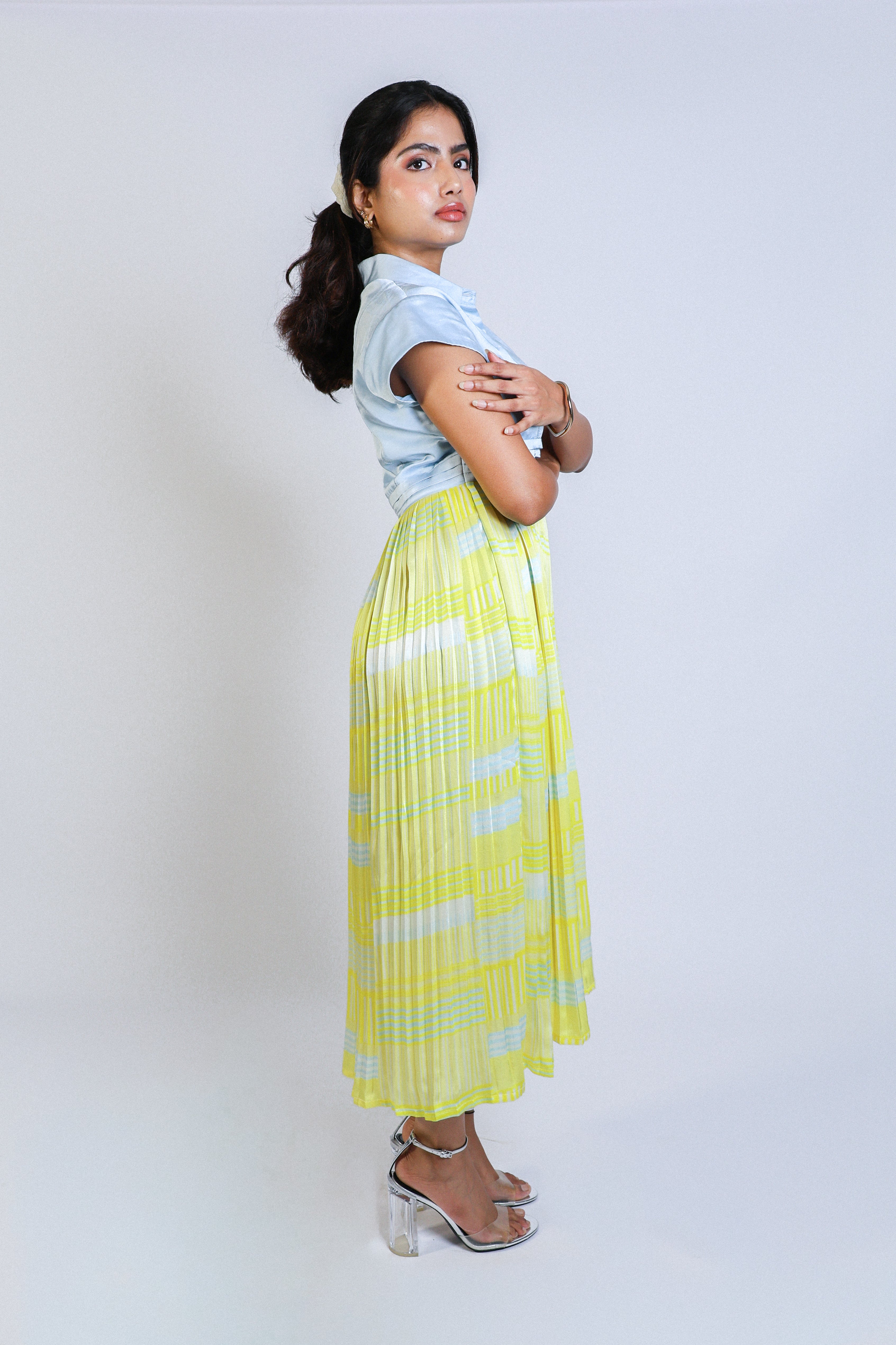 knife pleated dress Ripe Maternity Knife Pleat Dress