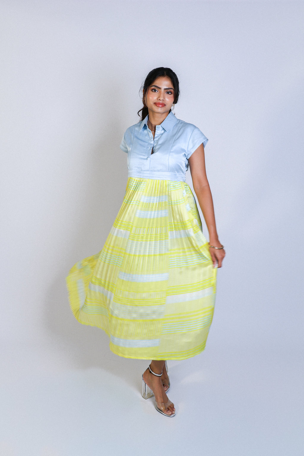 knife pleat dress