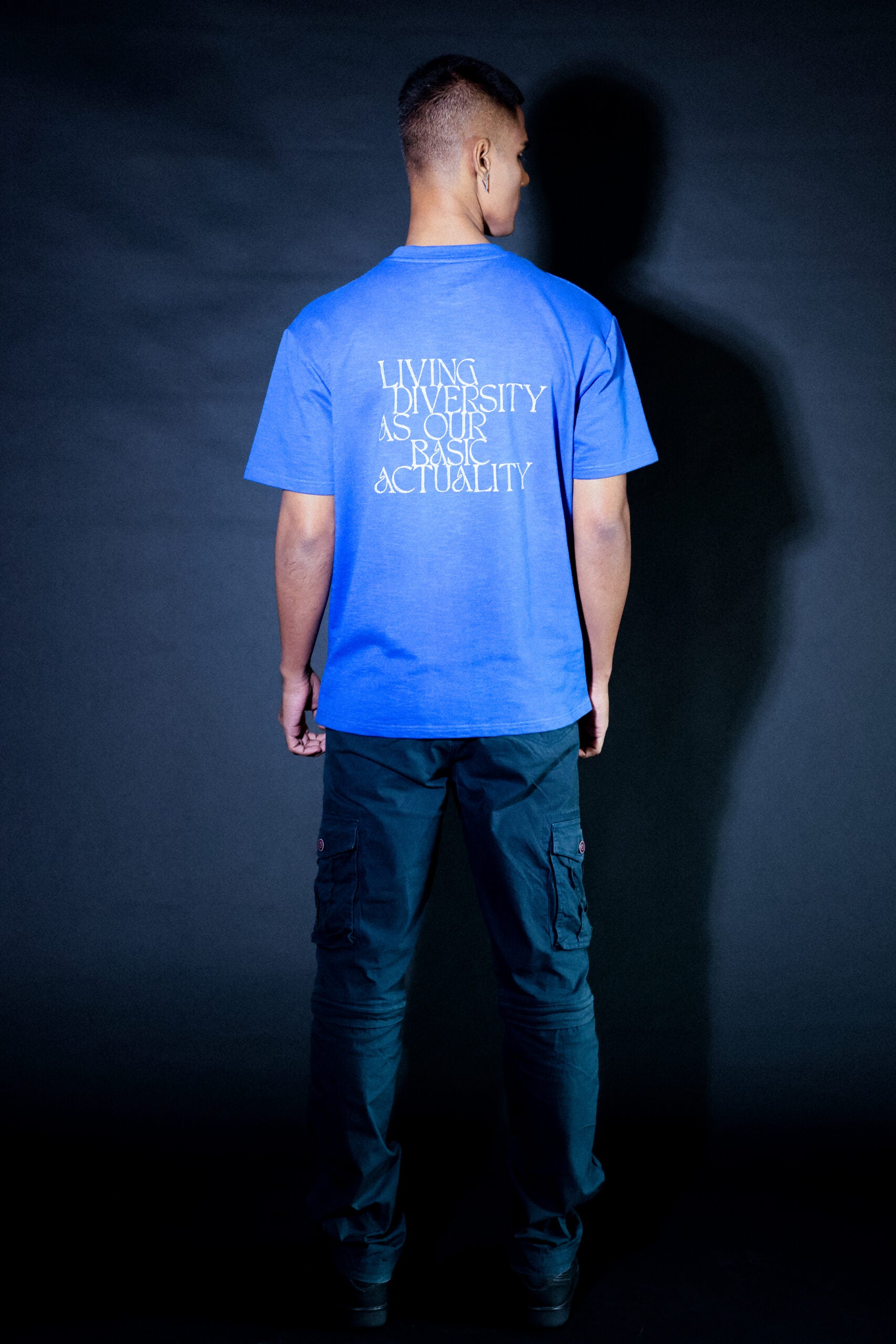 diversity on blue tee