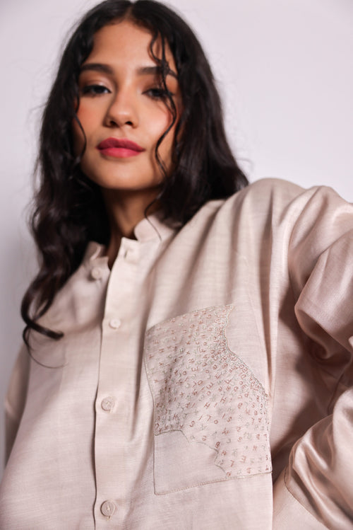 alphabet pocket shirt