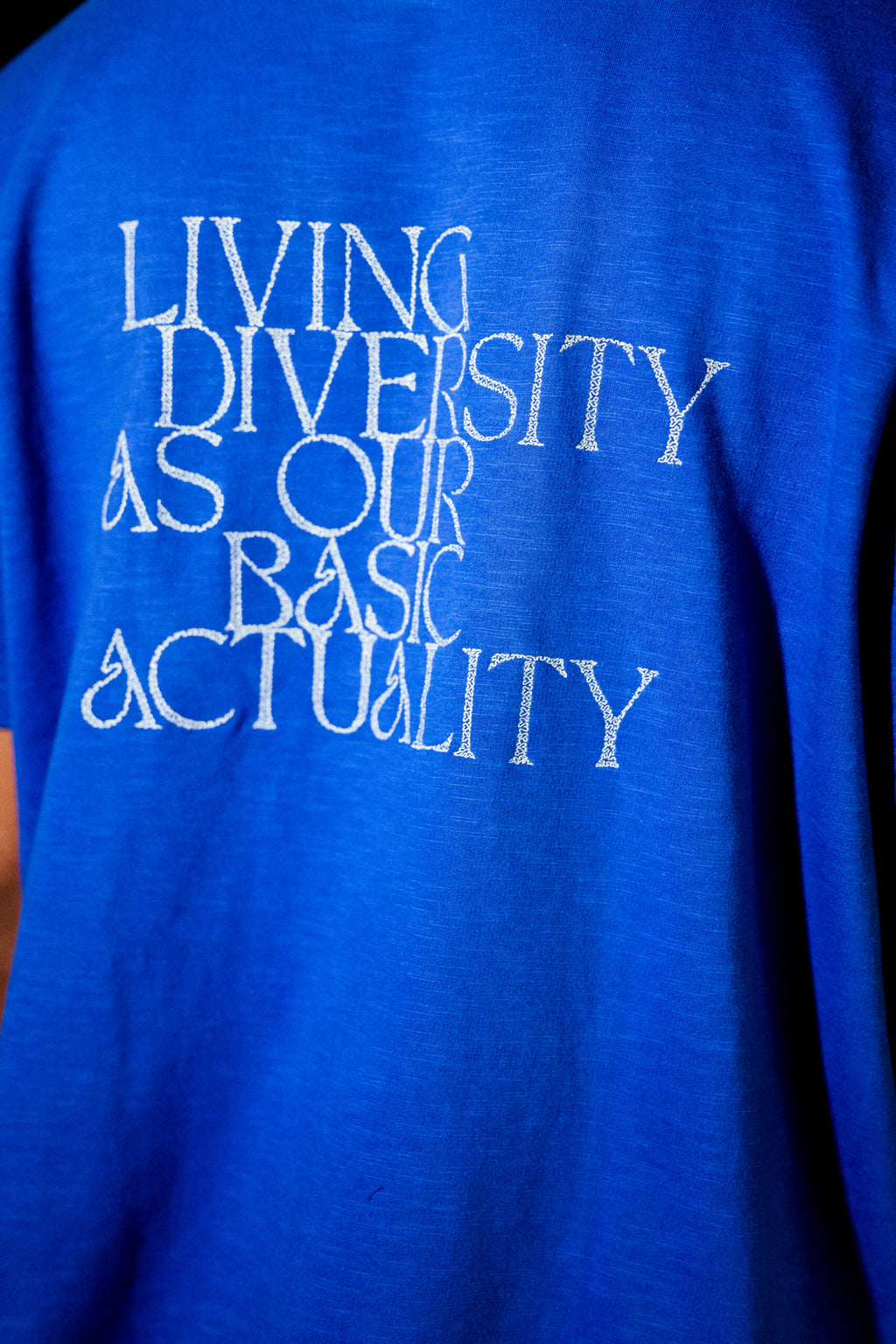 diversity on blue tee