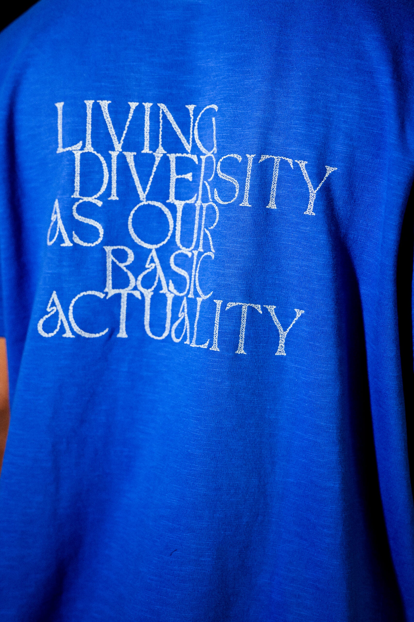 diversity on blue tee