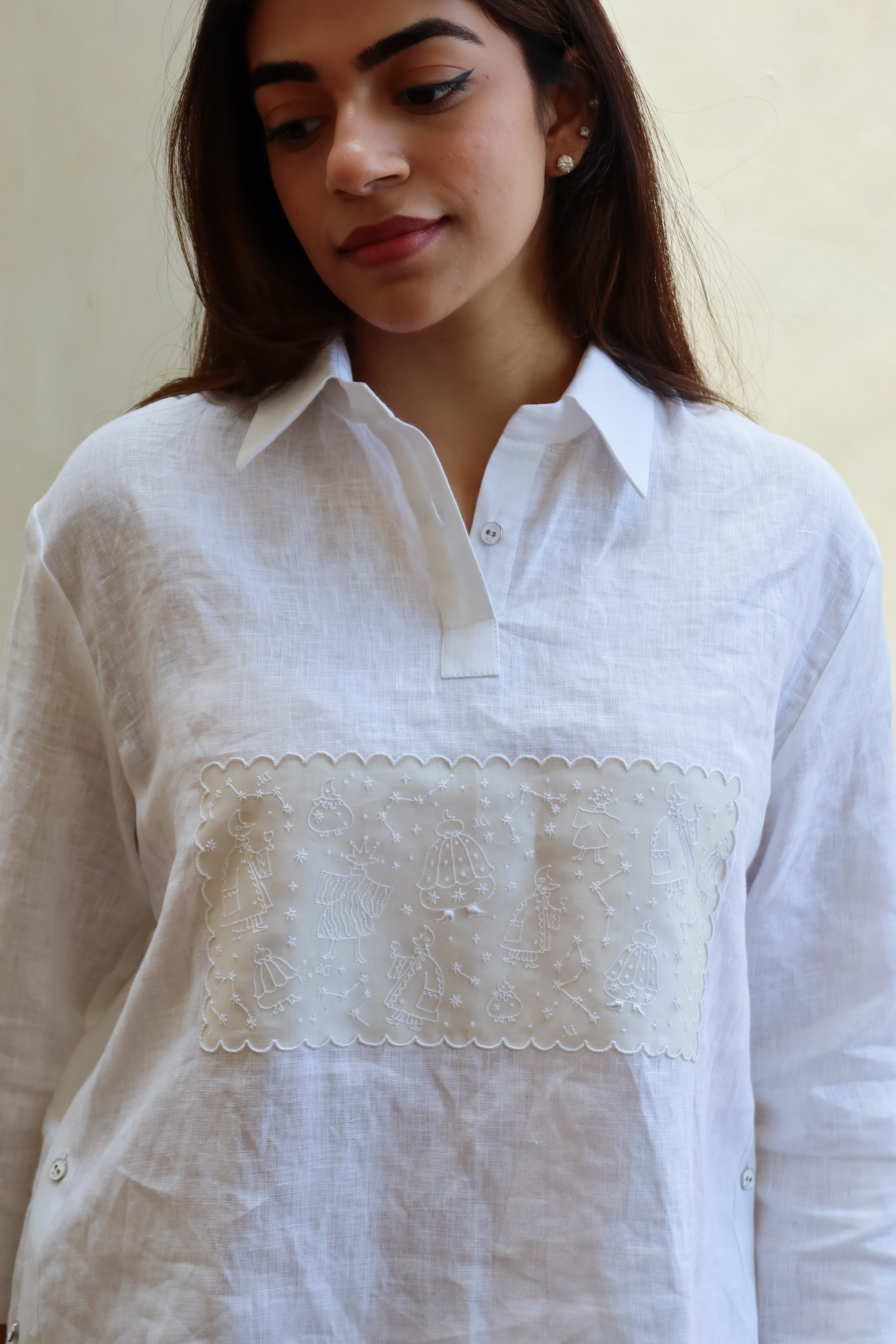 constellation block pop over shirt