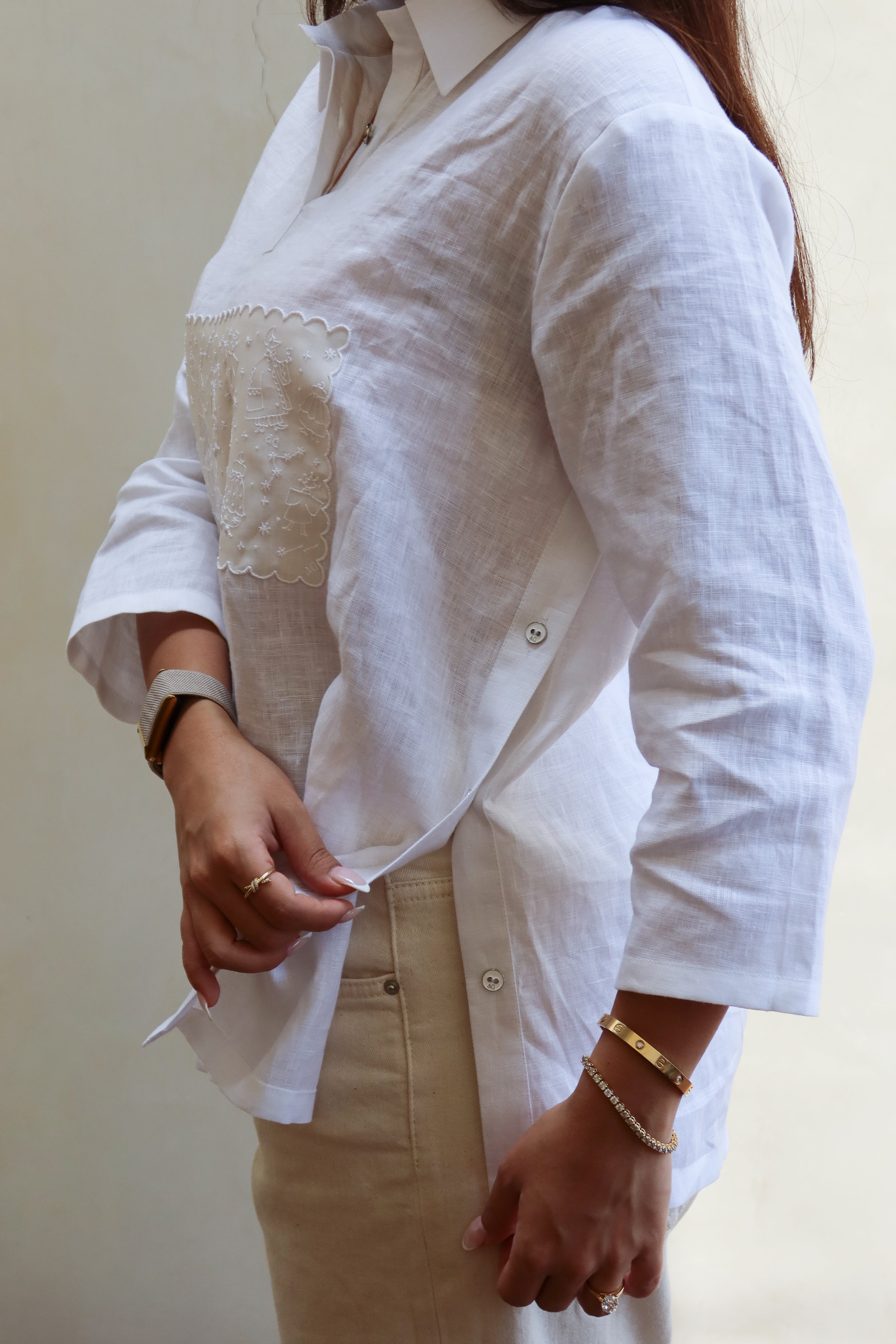 constellation block pop over shirt