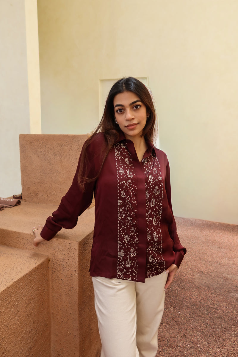 constellation panel shirt