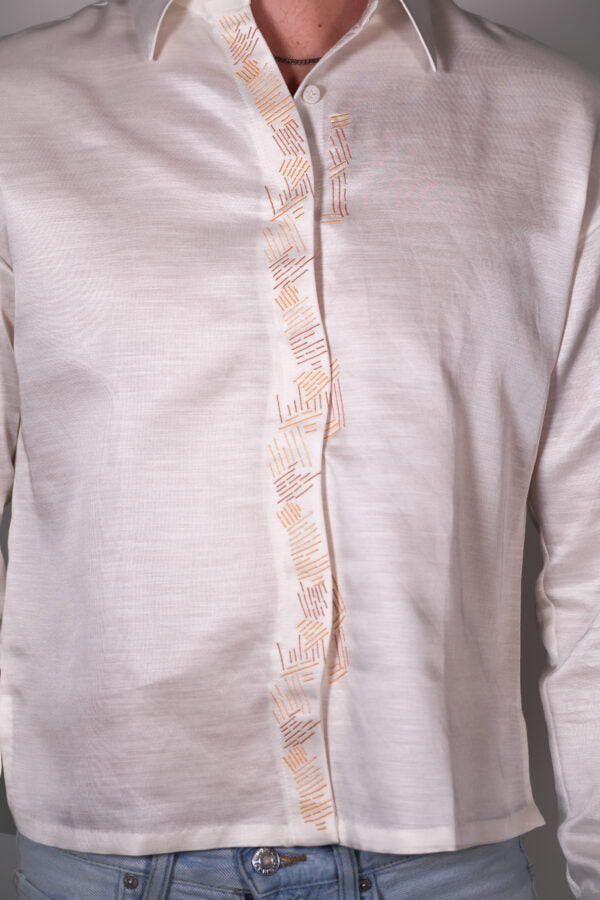 organic hatch placket shirt