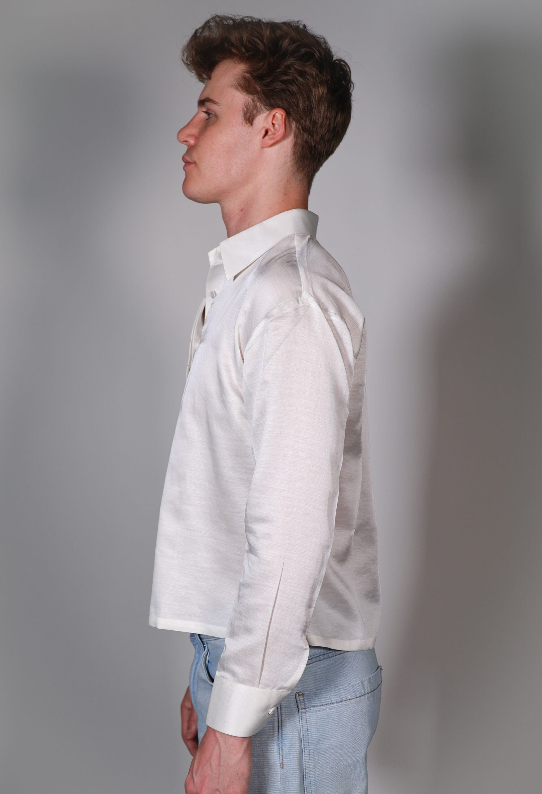 organic hatch placket shirt