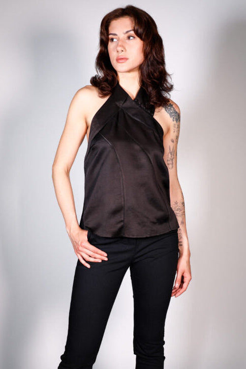 lengthened halter top