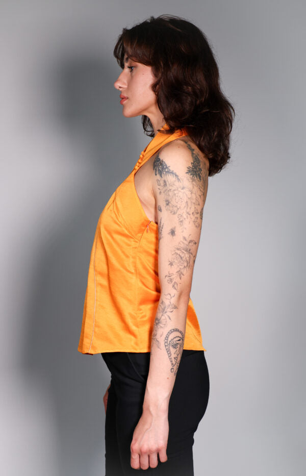 lengthened halter top