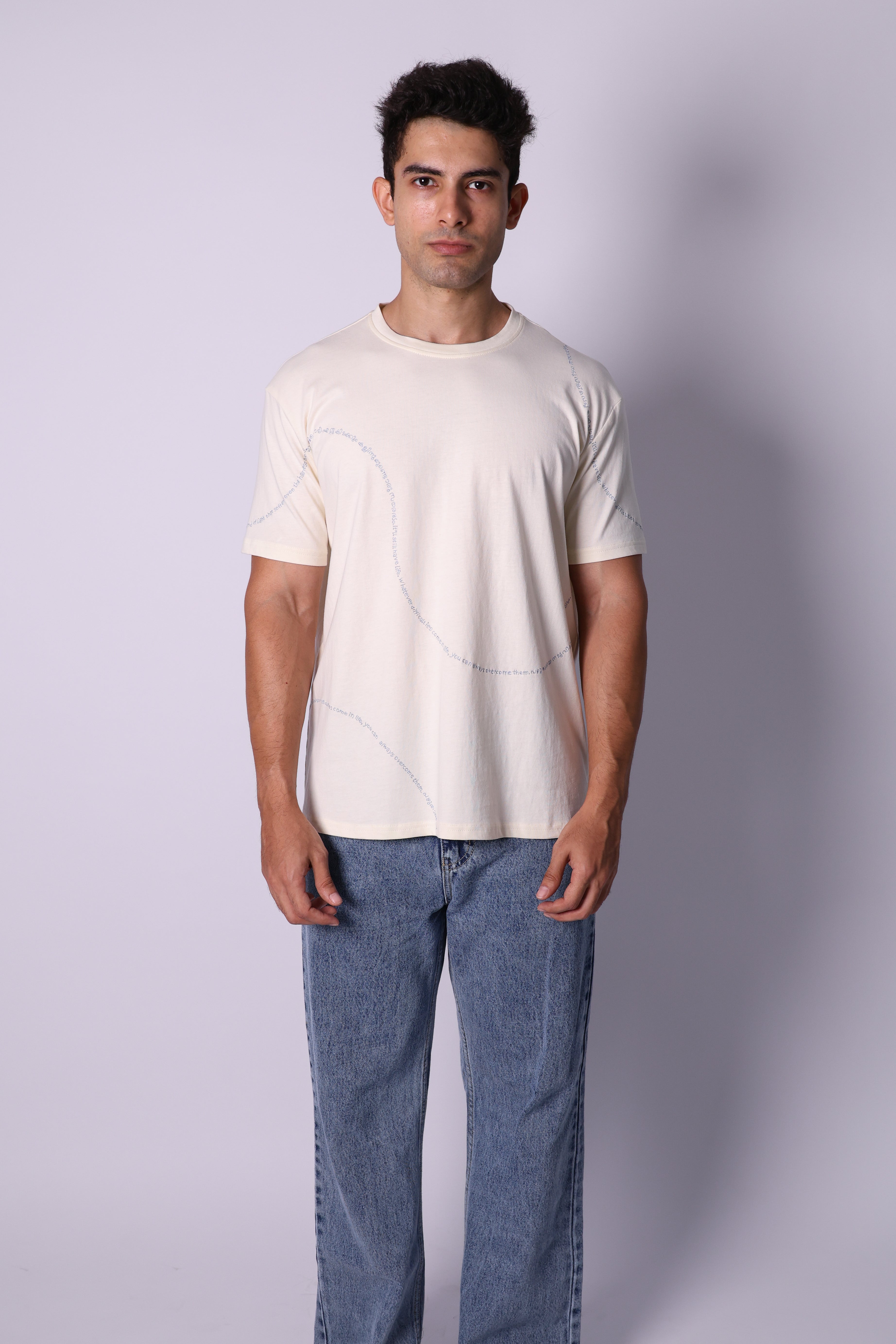 curved text tee