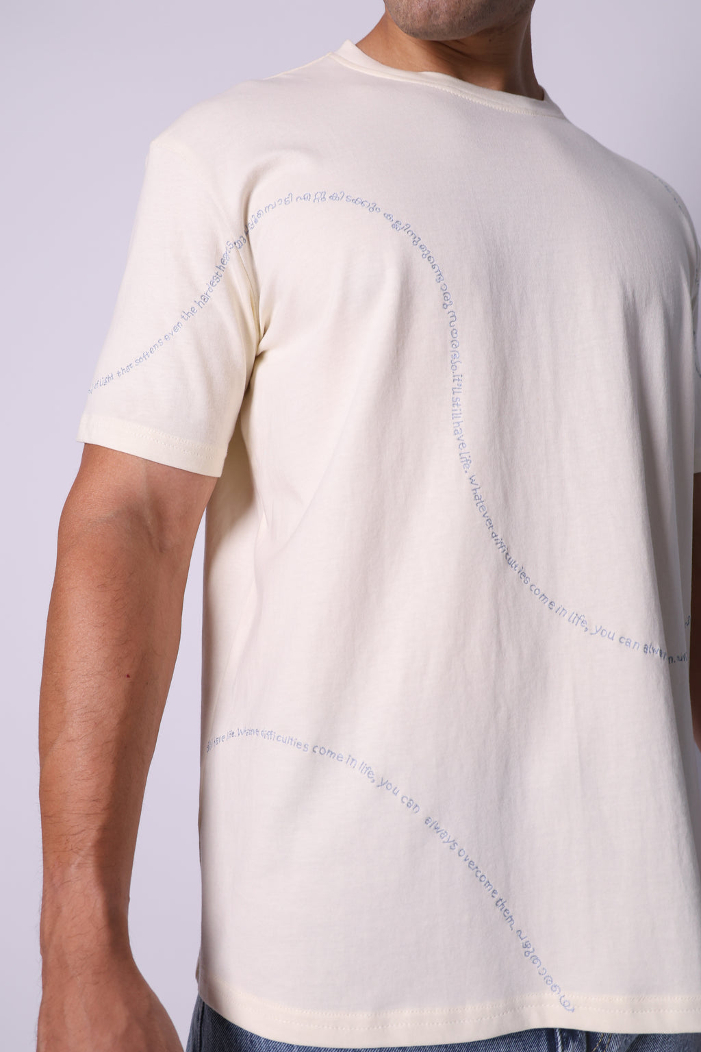 curved text tee
