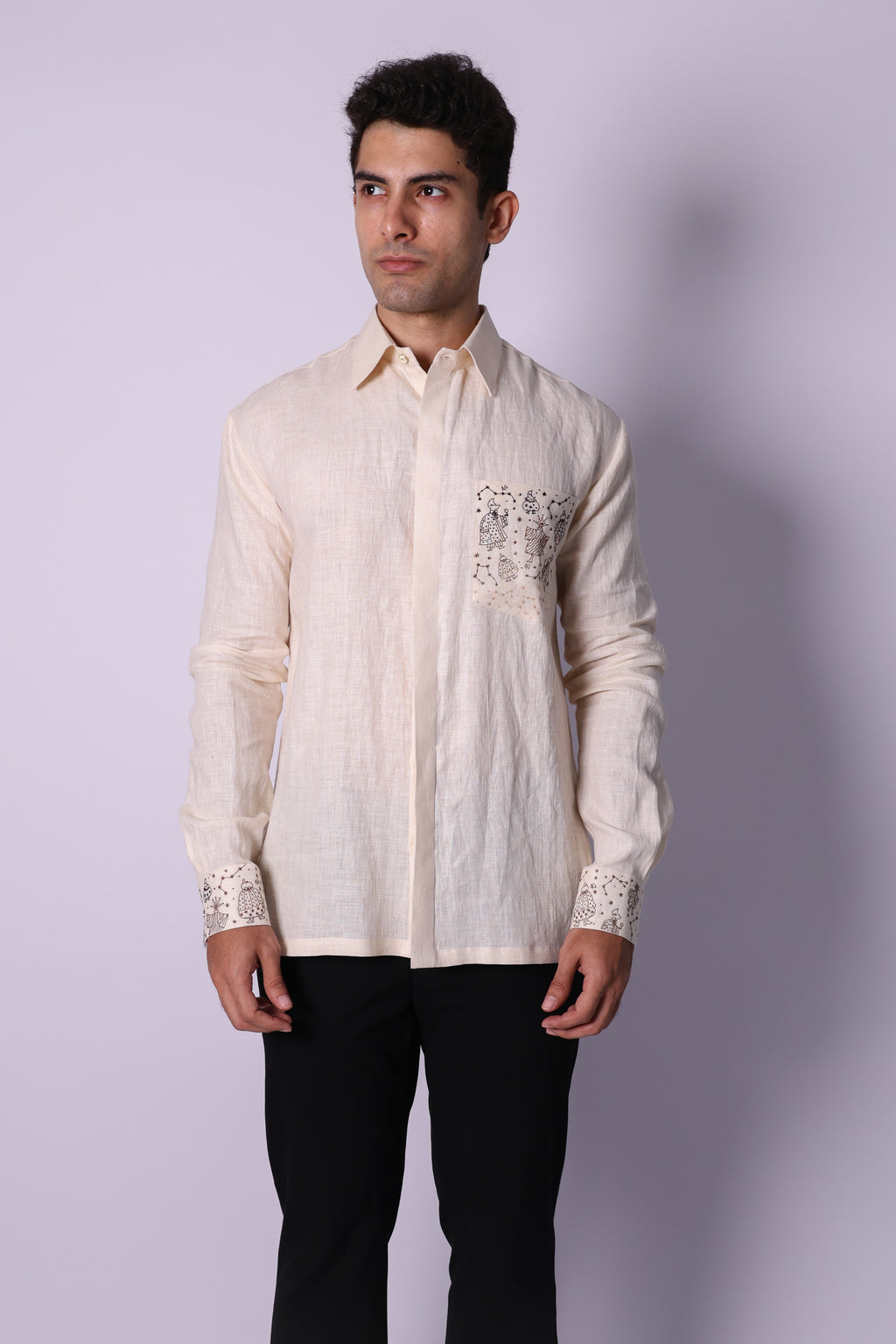 constellation cuff & pocket shirt