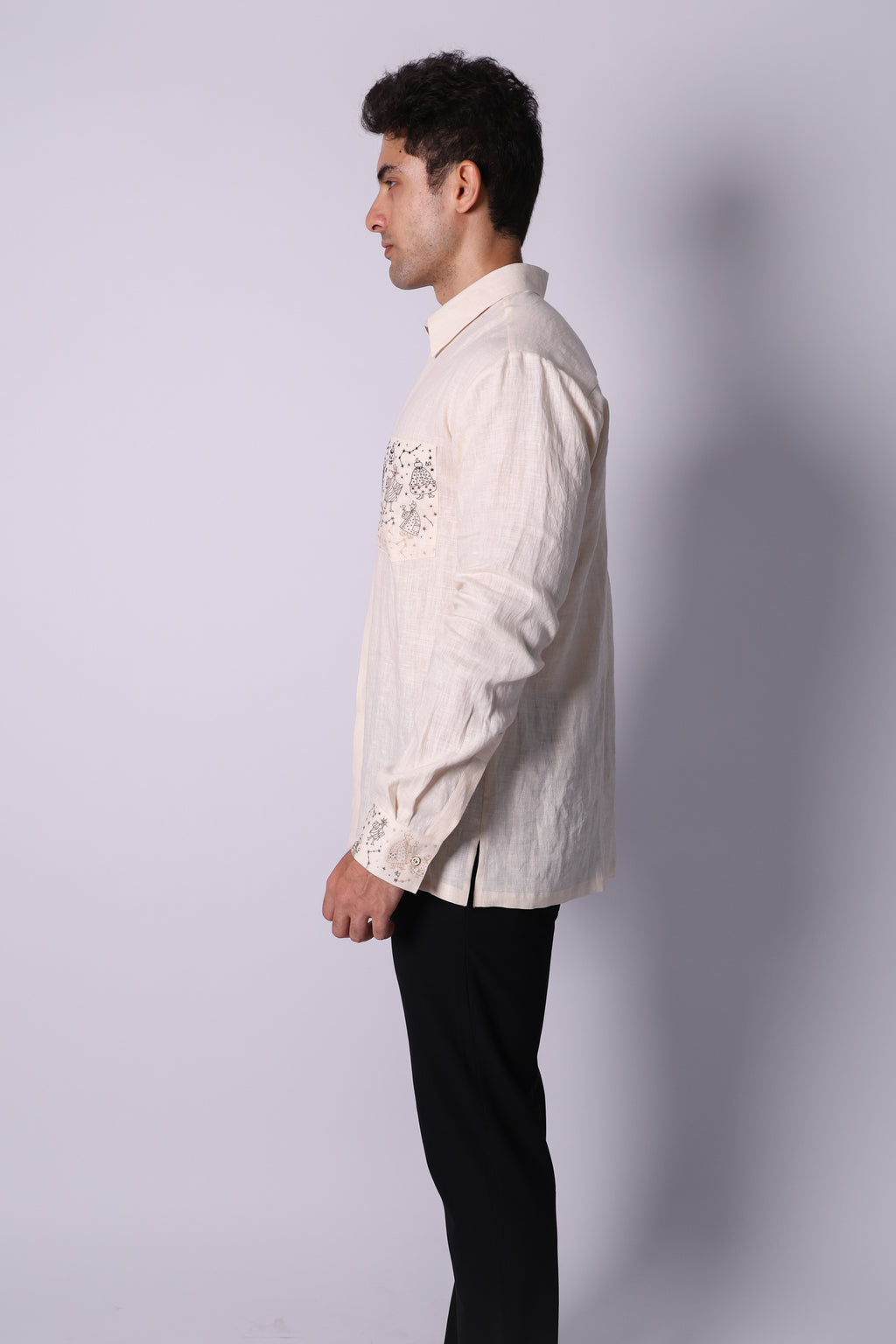 constellation cuff & pocket shirt