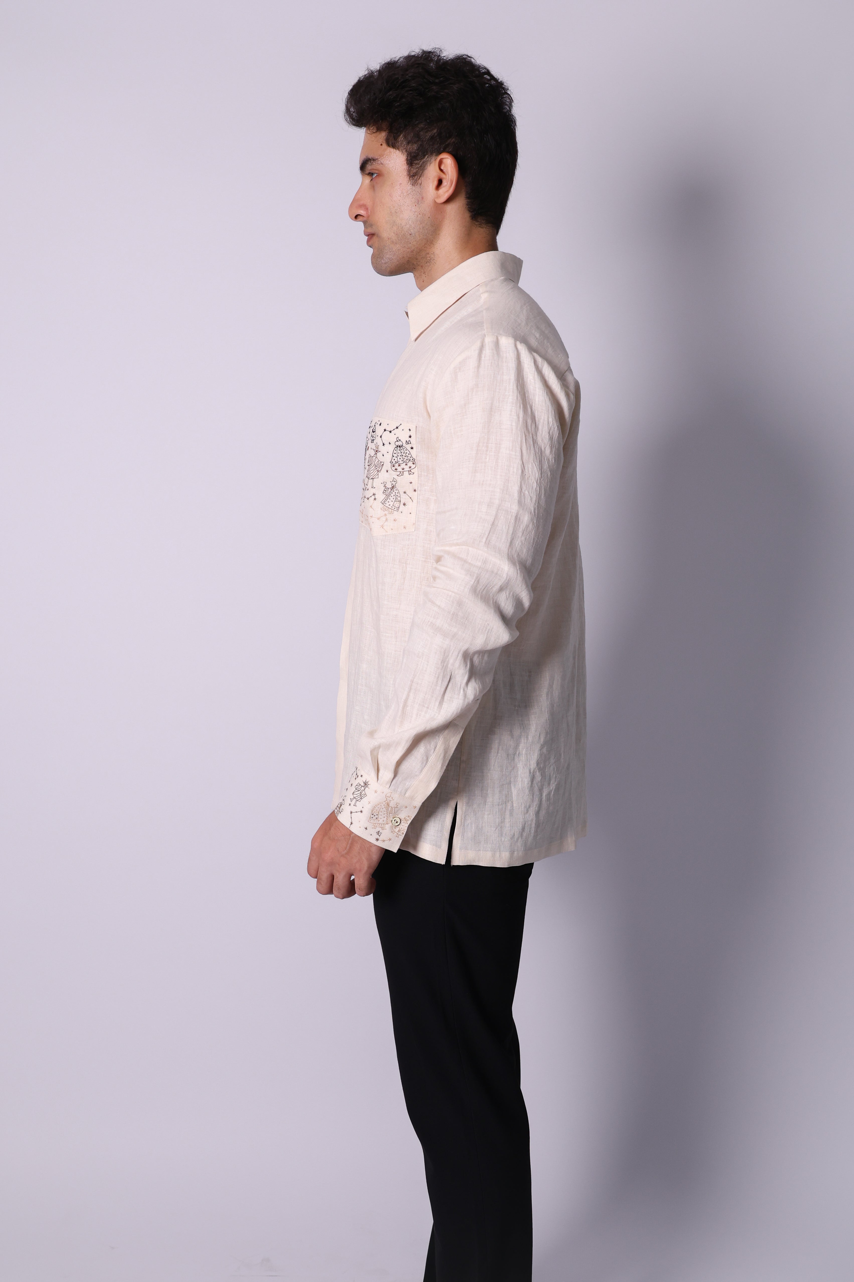 constellation cuff & pocket shirt