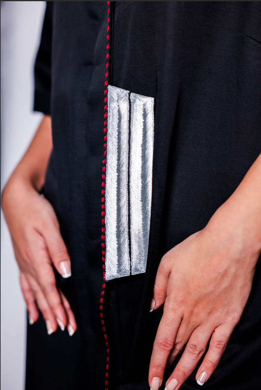 zari placket shirtdress