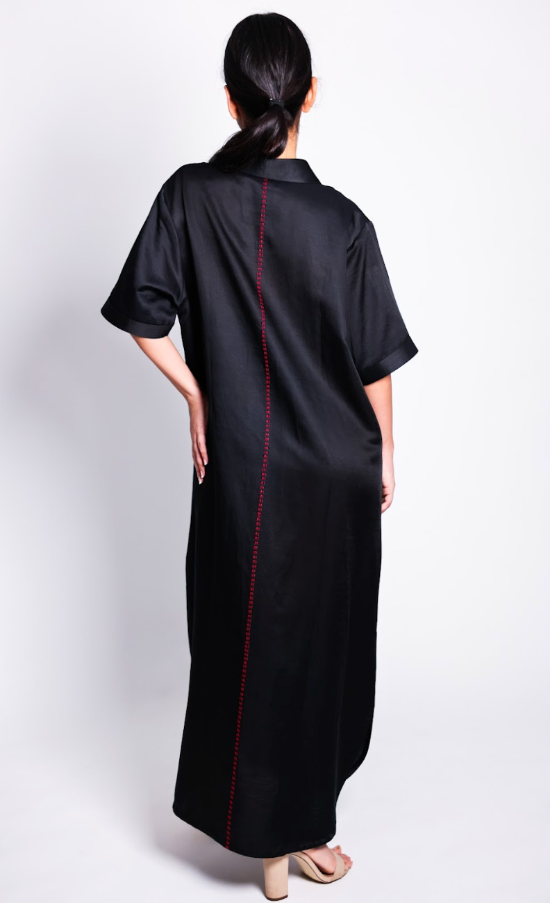 zari placket shirtdress