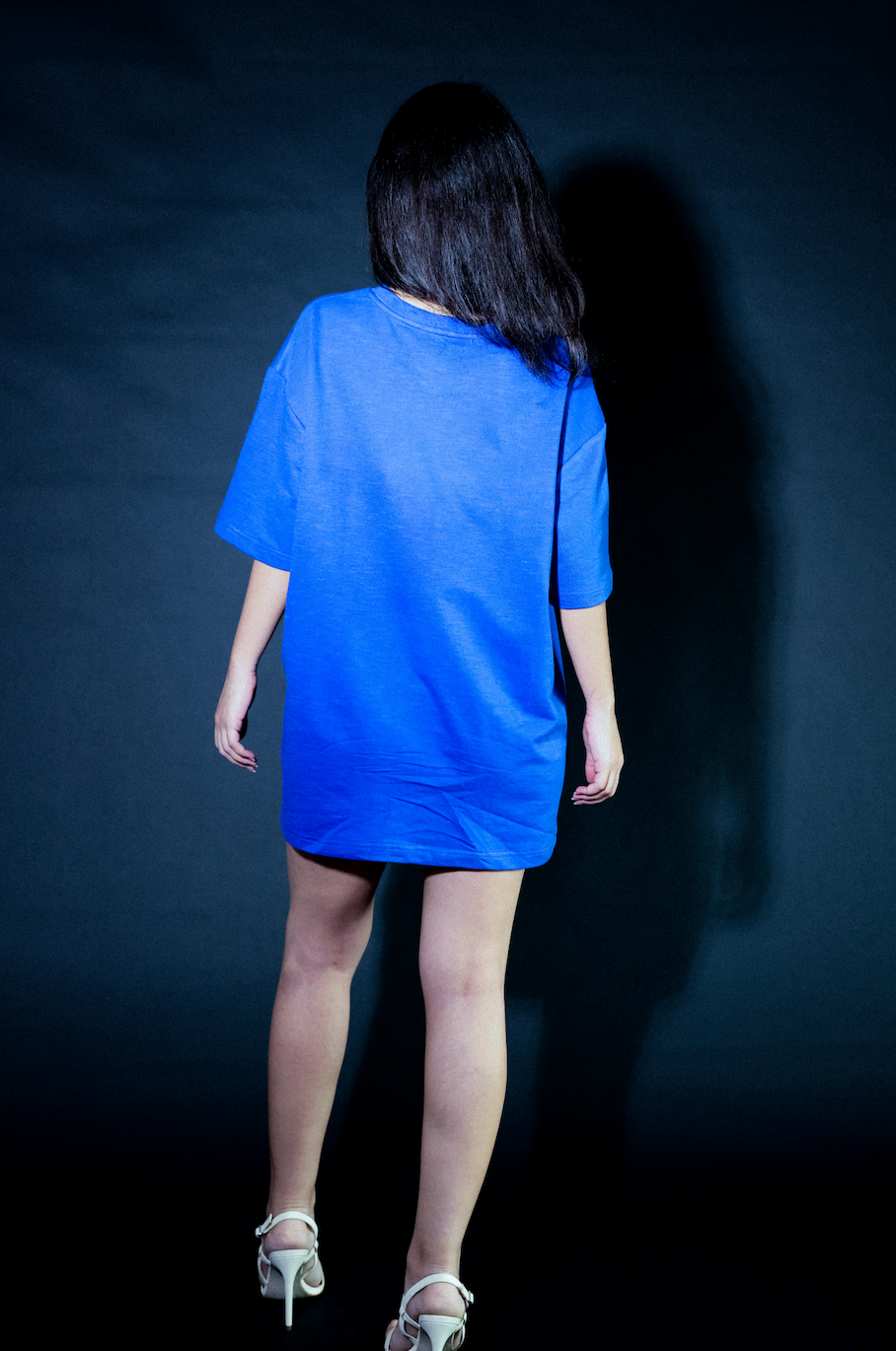 moon man on blue tee