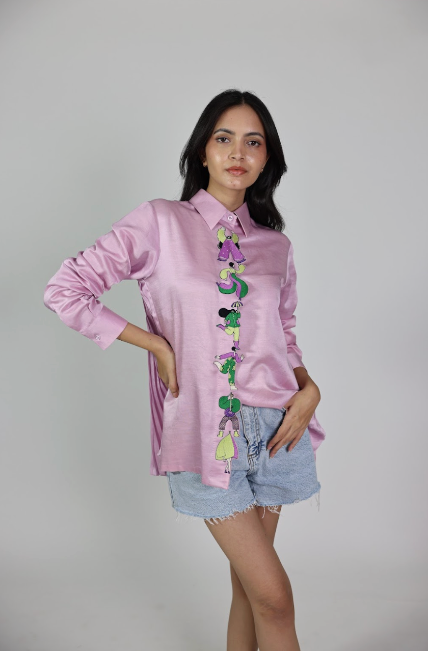 stamped placket shirt