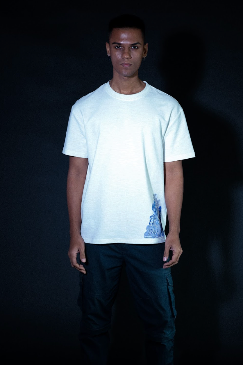 people motif on black