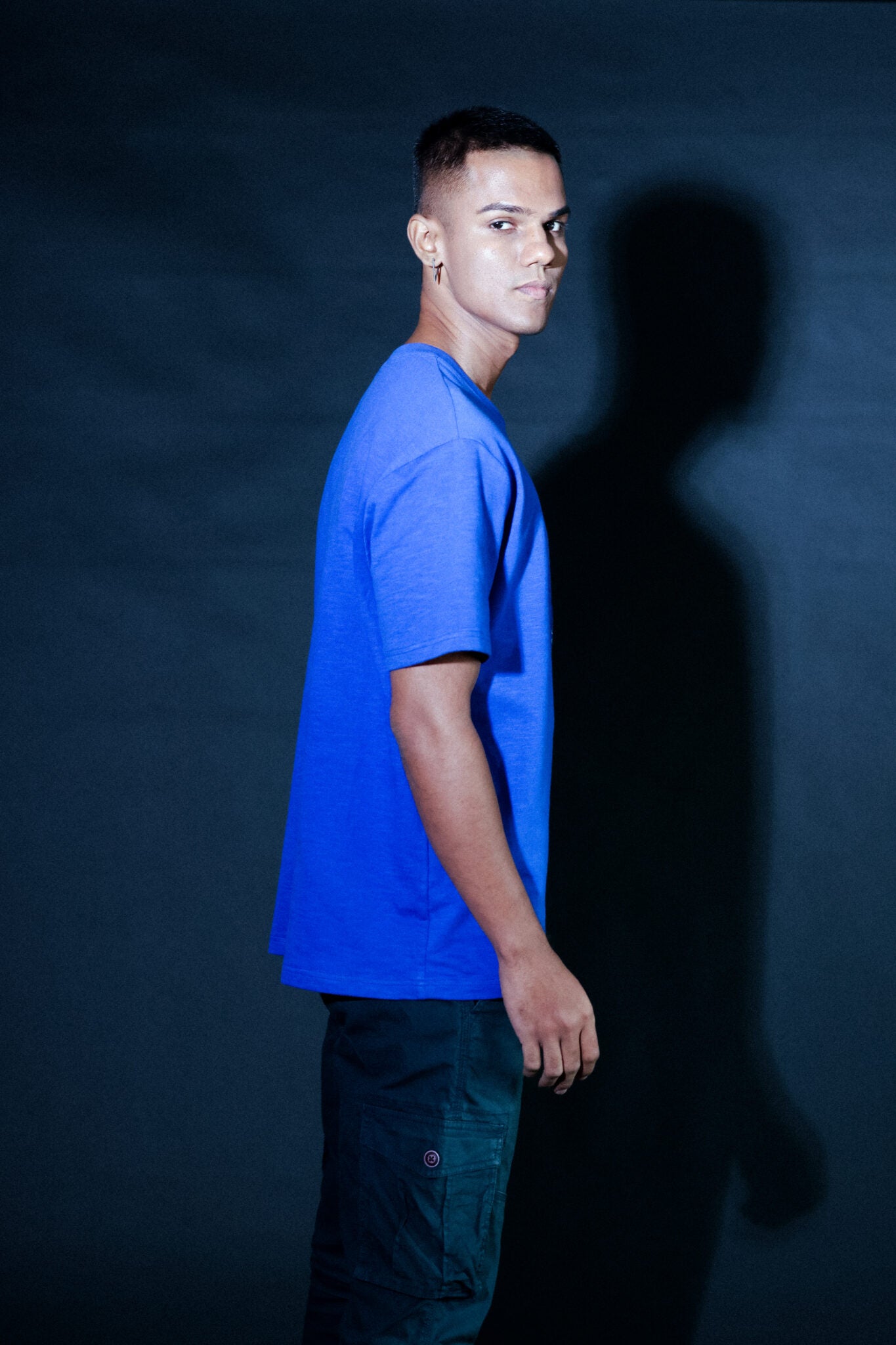 actuality motif on blue