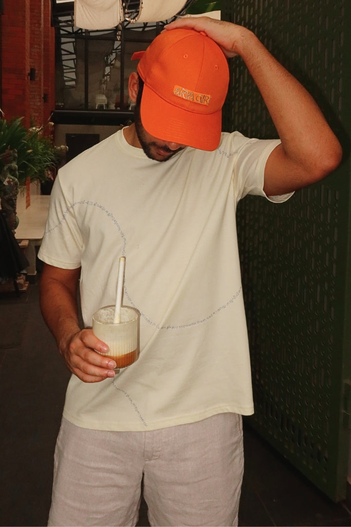 curved text tee