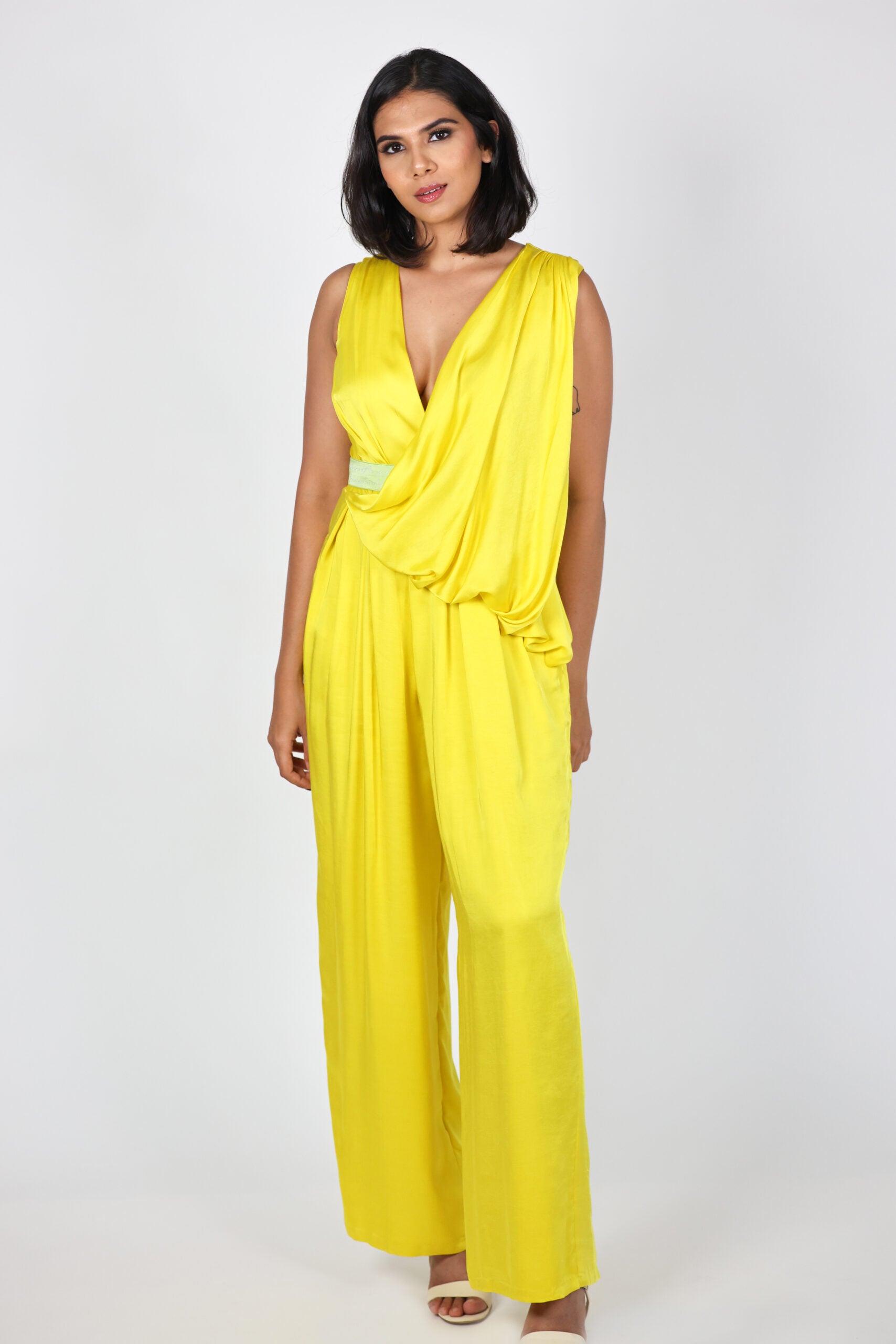 belted jumpsuit