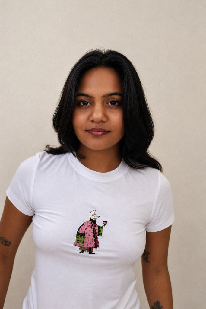 white Pru tee